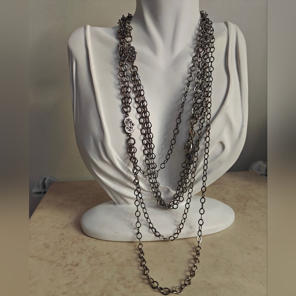 Anne Koplik Designs Silver Chains Necklace